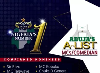 Who is Who Awards Unveils Controversial A-List MC’s/Comedians in FCT