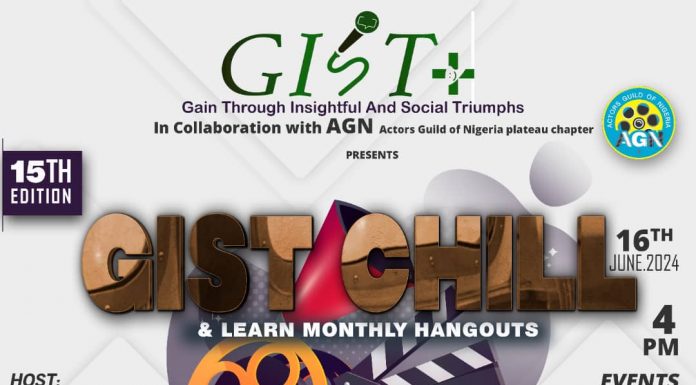 Excitement Builds for 15th Edition of GIST Chill & Learn Monthly Hangouts | Sun. 16Th June @ElimsBubblesLoungeJos