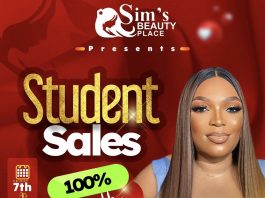 Sim’s Beauty Place Presents Unbeatable Student Sales On 100% Human Hair!