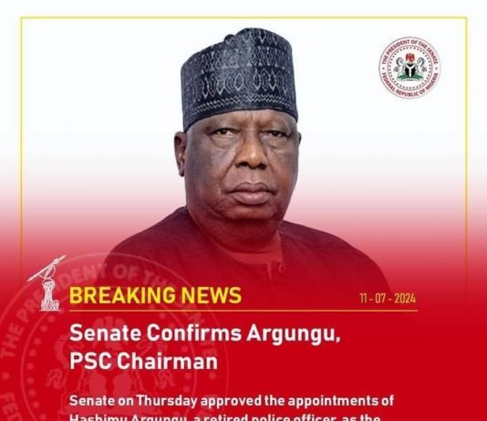Senate Confirms Hashimu Argungu As PSC Chairman