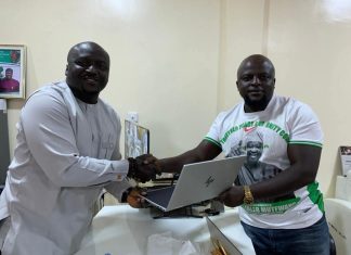 IMPACT Project Donates Laptop to PS-DMCMA to Strengthen Health Commodity Documentation