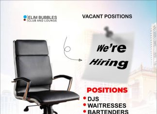 Elim Bubbles Club and Lounge Announces Job Vacancies in Jos