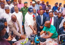 APC National Chairman Prof. Nentawe Yilwatda Supports Plateau Farmers with Tractor, Improved Seeds, Irrigation Equipment