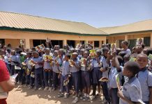 Patience Nyiri Godwin Charity Foundation Awards 40 Scholarships, Distributes Learning Materials in Jos South School Outreach
