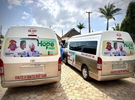 Sen. Diket Plang Donates 18-Seater Buses to Plateau Health Tertiary Institutions