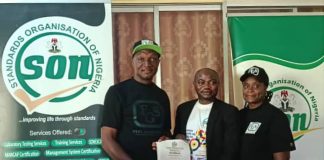 SON Certifies 3 Products for Firm in Plateau